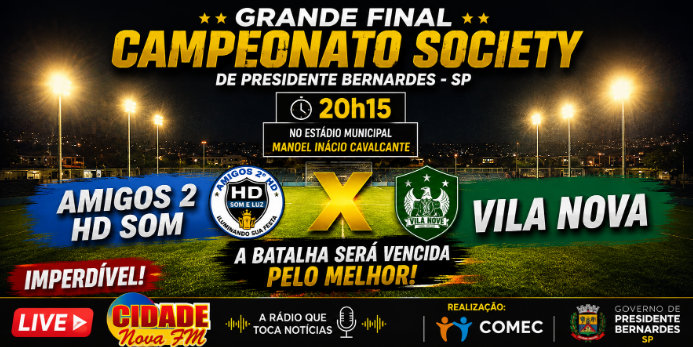 CHEGOU O DIA DA GRANDE FINAL DO CAMPEONATO SOCIETY DE BERNARDES SP